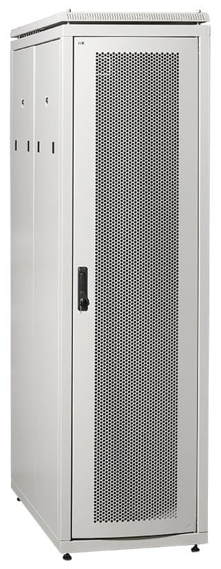 IEK LINEA N ITK Шкаф сетевой 19" LINEA N 18U 600х1000 мм перфорированная передняя дверь, серый LN35-18U61-P — миниатюра 2