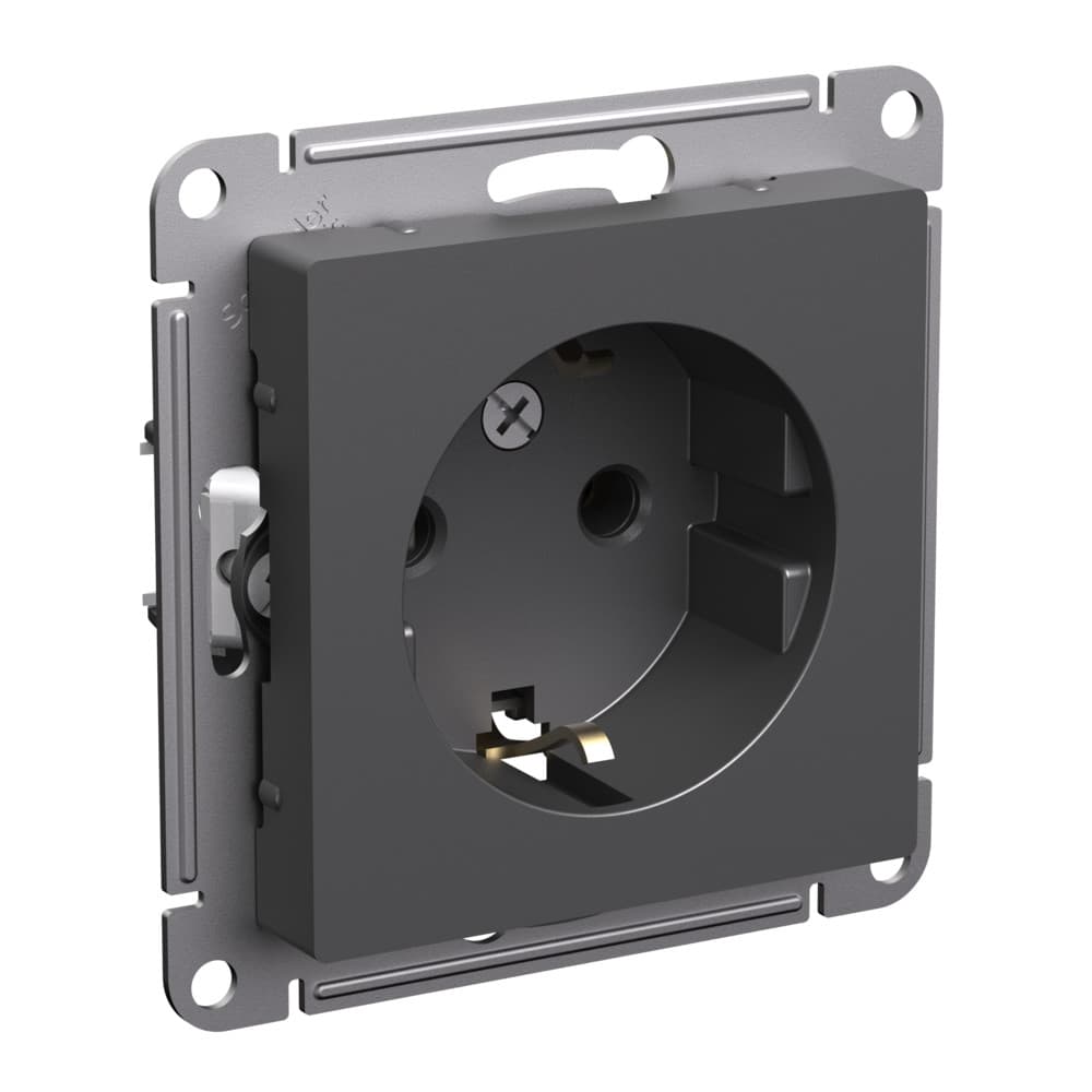 Systeme Electric AtlasDesign Базальт Розетка с/з, 16А, механизм