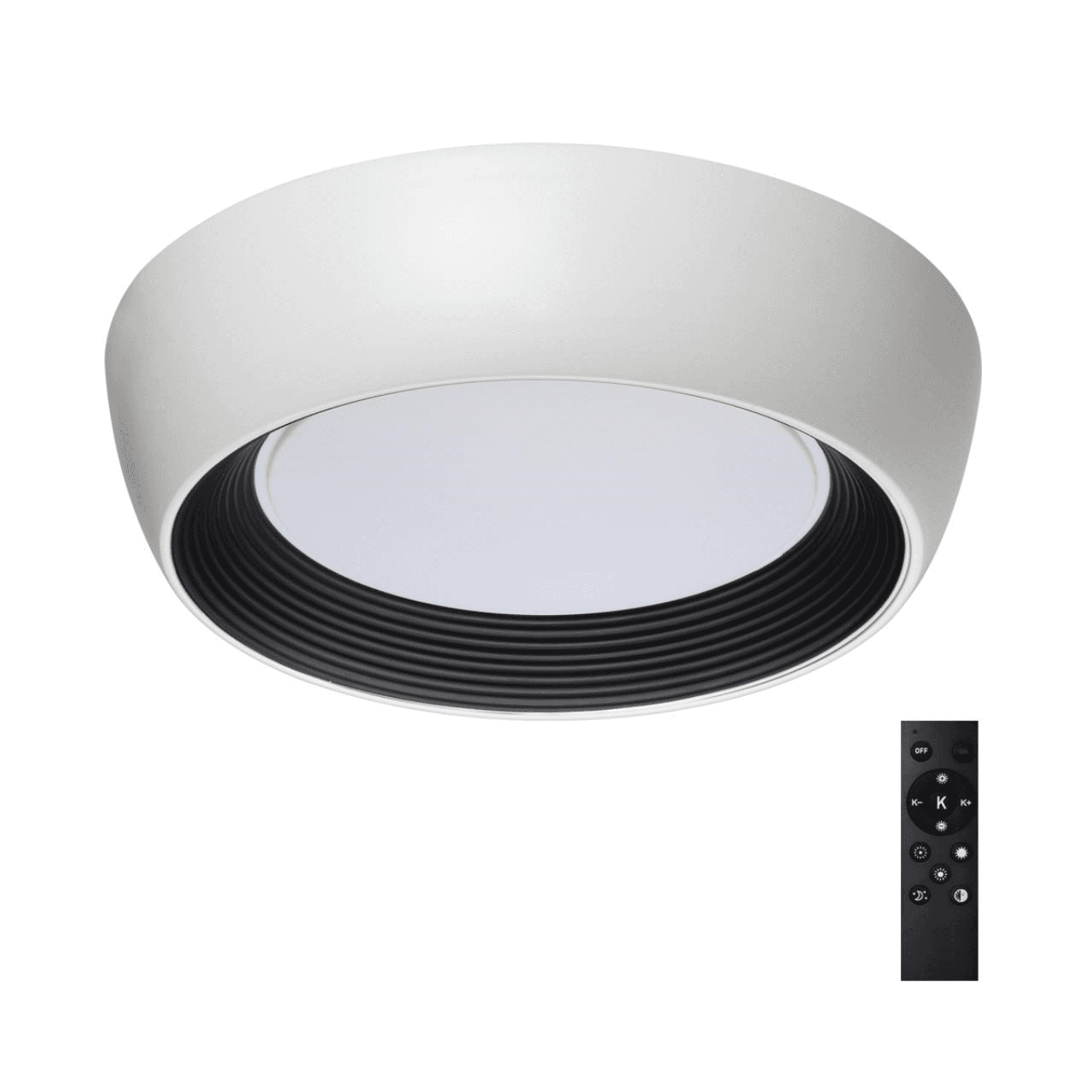 Sonex 7715/54L AVRA LED SN Светильник металл/акрил/белый/черный LED 54Вт 3000-6500К D500 IP20 пульт ДУ CRONUS