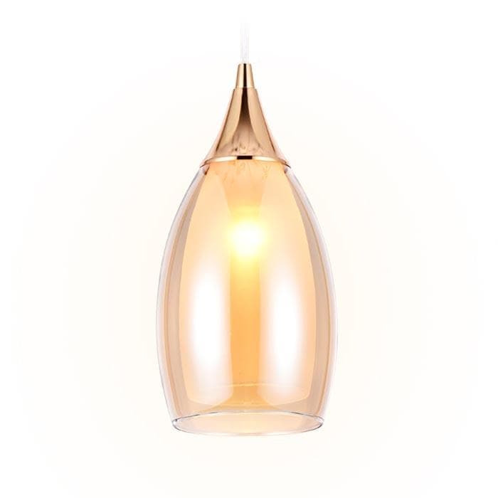Ambrella Подвесной светильник TR3543 GD/TI золото/янтарь E14 max 40W D130*1000 — миниатюра 2