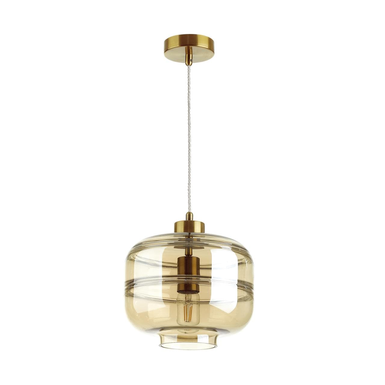 Odeon Light 4771/1 ODL21 янтарный/бронзовый Подвес E27 60W STORBI — миниатюра 1