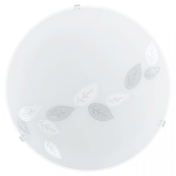 Eglo 80264 Светильник настенно-потолочный MARS, 1х60W (E27), ?245, стекло/узор "листья" — миниатюра 1
