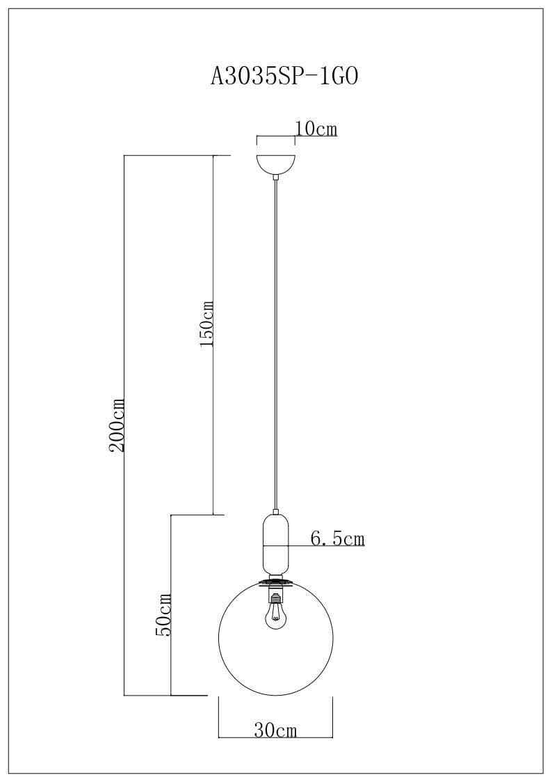 Arte Lamp A3035SP-1GO Подвесы — миниатюра 4