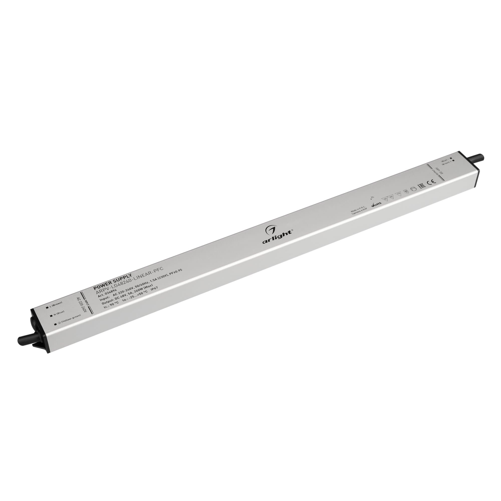 Arlight Блок питания ARPV-LG48240-LINEAR-PFC (48V, 5A, 240W) (IP67 Металл, 5 лет) 034896 — миниатюра 1