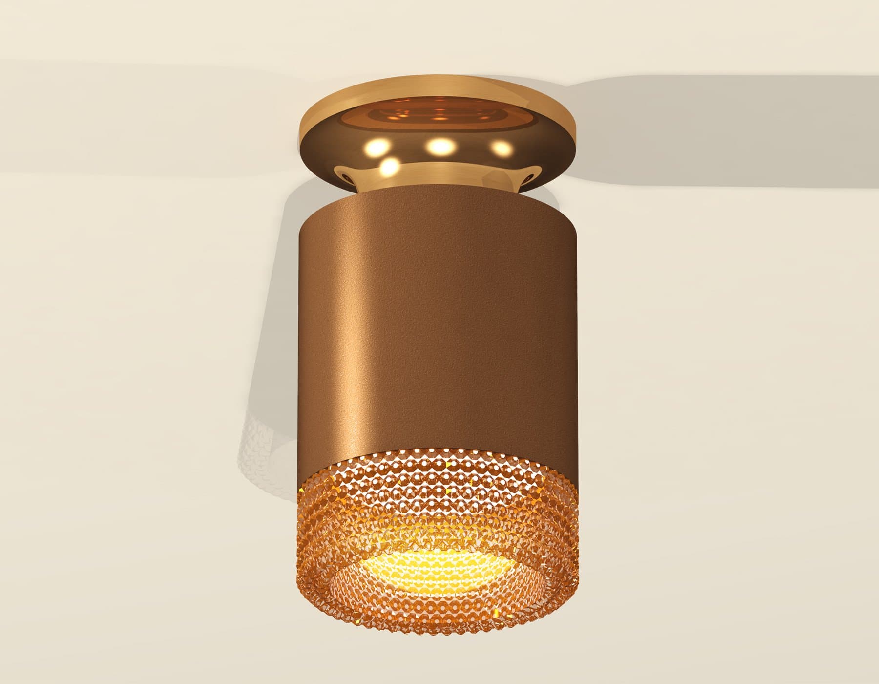Ambrella Комплект накладного светильника XS6304131 SCF/PYG/CF кофе песок/золото желтое полированное/кофе MR16 GU5.3 (N6905, C6304, N6154) — миниатюра 3