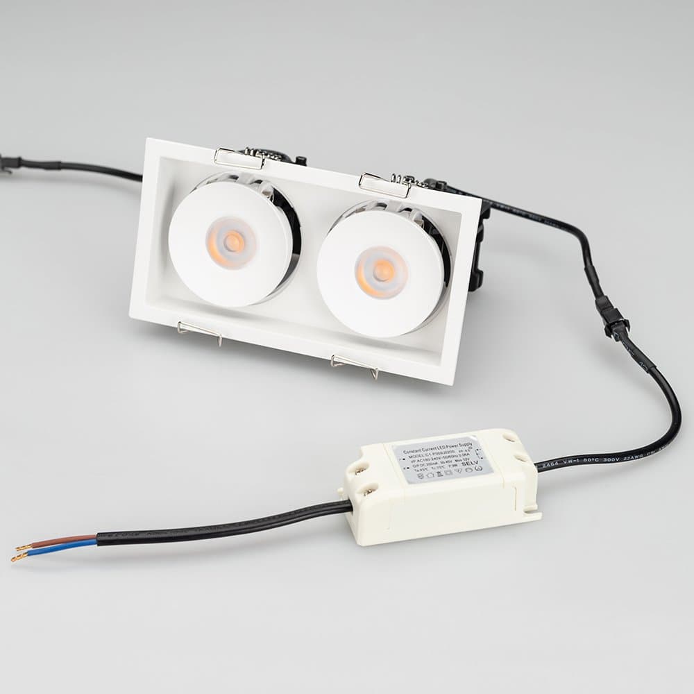 Arlight Светильник CL-SIMPLE-S148x80-2x9W Warm3000 (WH, 45 deg) (IP20 Металл, 3 года) 026876 — миниатюра 3