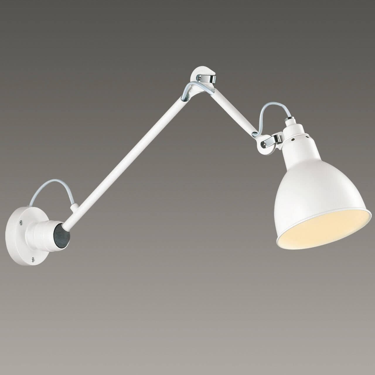 Odeon Light 4126/1WD ODL19 313 белый Бра на кронштейне Е14 1*40W ARTA — миниатюра 2
