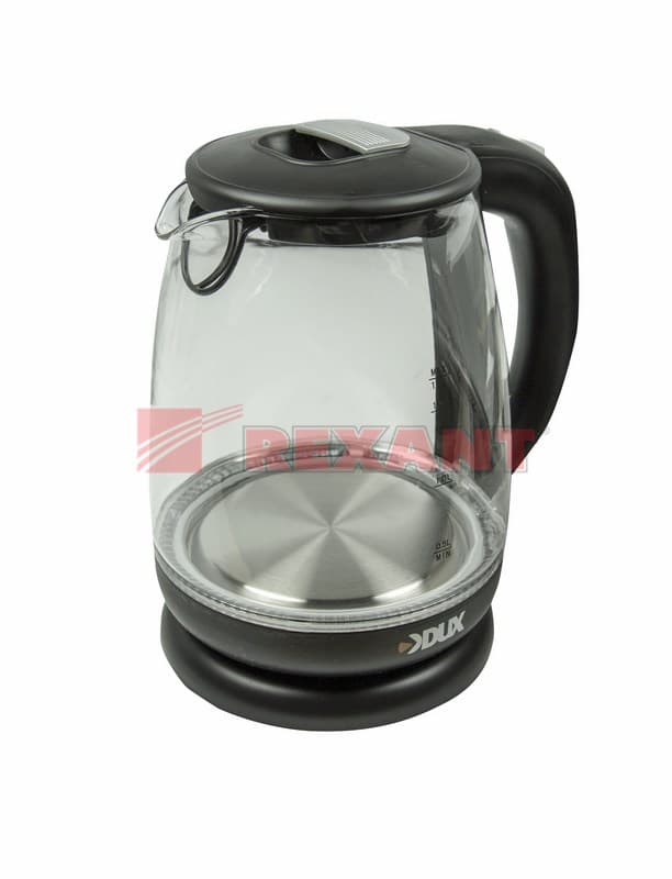 REXANT Чайник электрический DX-1258B 1,7л/2200Вт, пластик/стекло 60-0708 — миниатюра 1