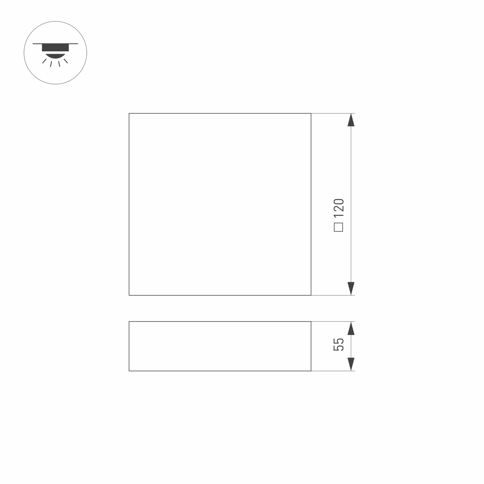 Arlight Светильник SP-QUADRO-S120x120-12W Warm3000 (BK, 120 deg, 230V) (IP40 Металл, 3 года) 029474(1) — миниатюра 2