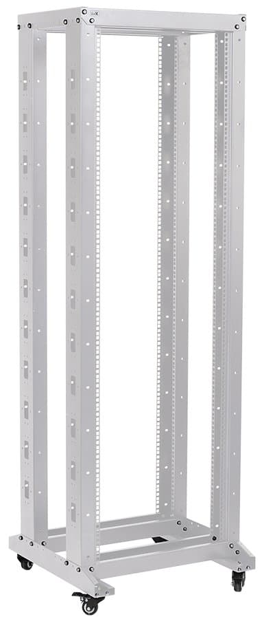 IEK LINEA F ITK 19" двухрамная стойка, 42U, 600x600, на роликах, серая LF35-42U66-2R — миниатюра 1