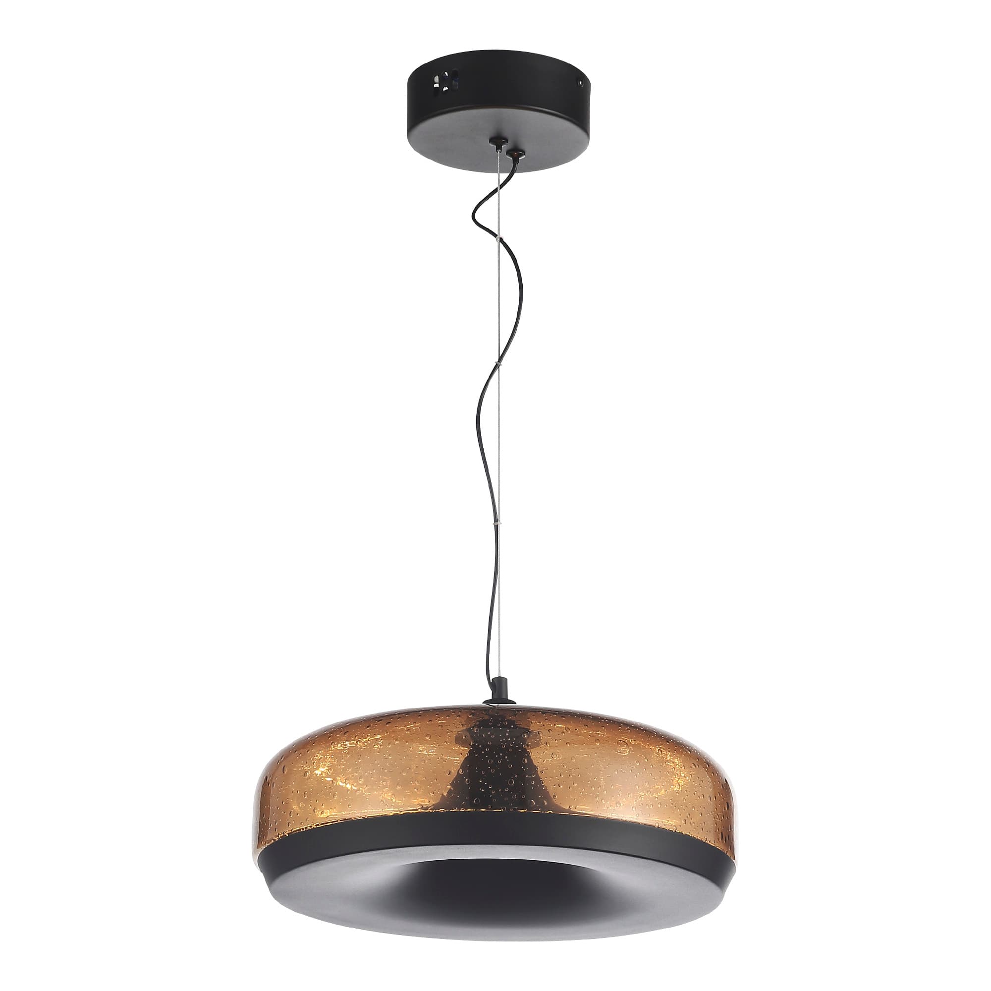 ST LUCE SL6014.603.01 Светильник подвесной Черный/Коричневый, с пузырьками LED 1*42W 3000K