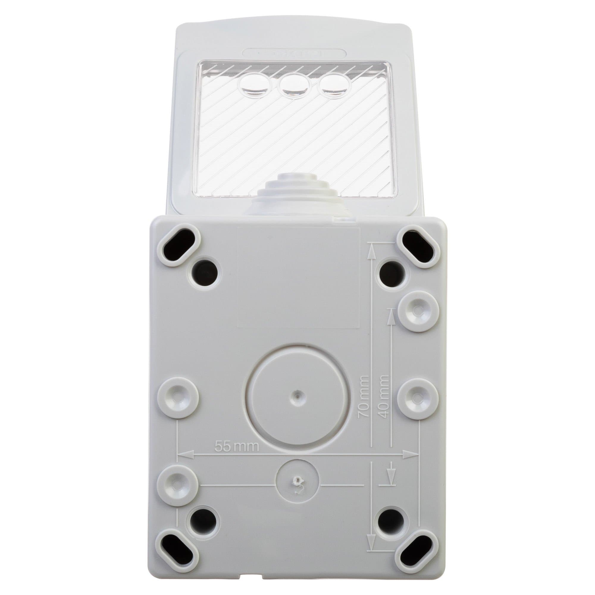 DKC Коробка для настенного монтажа "Avanti", IP55, серая, 2 модуля — миниатюра 3