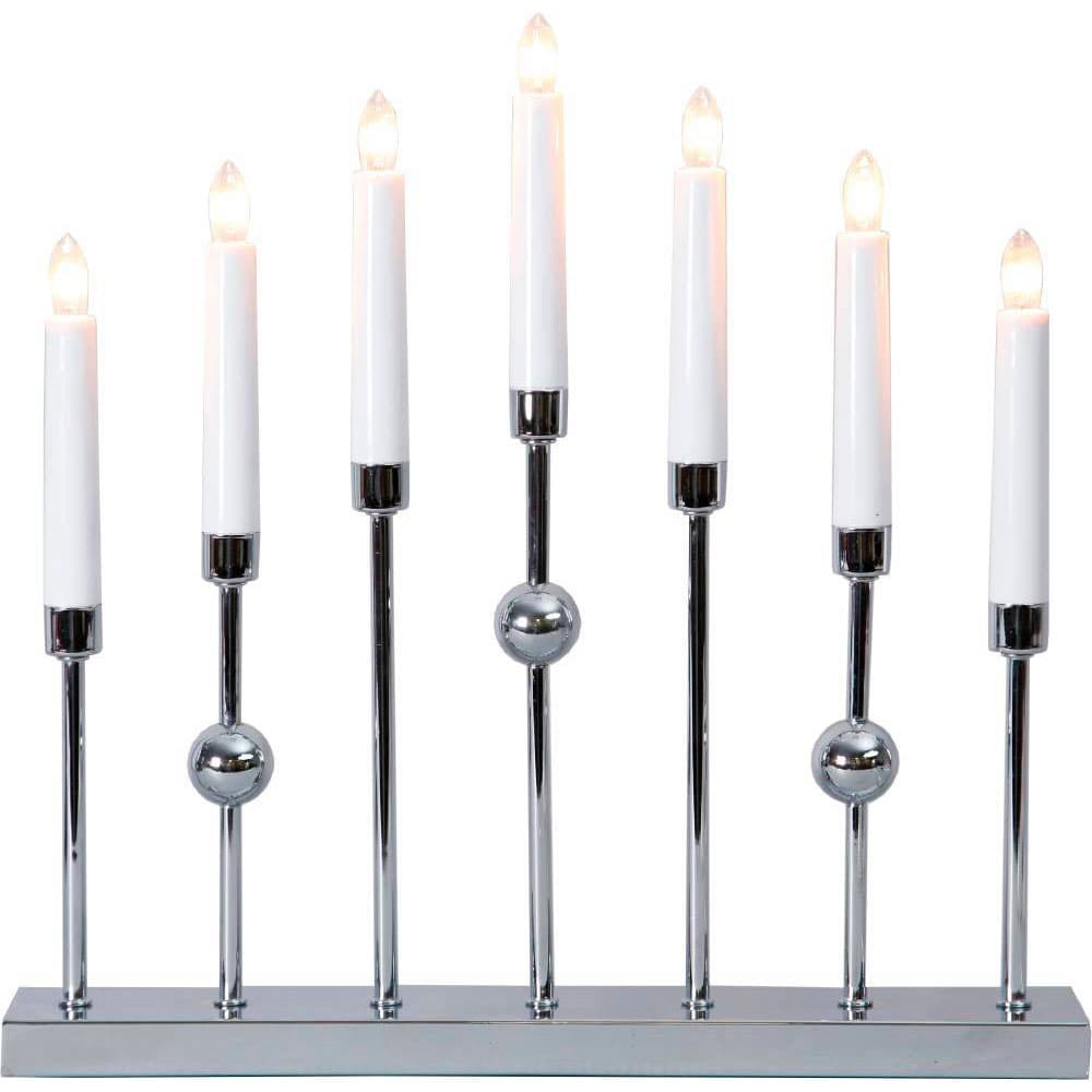 Eglo 138-54 Светильник Gustavo, 7X3W, (E10) 220V, 37х37 см, металл, серебряный, пластик, белый