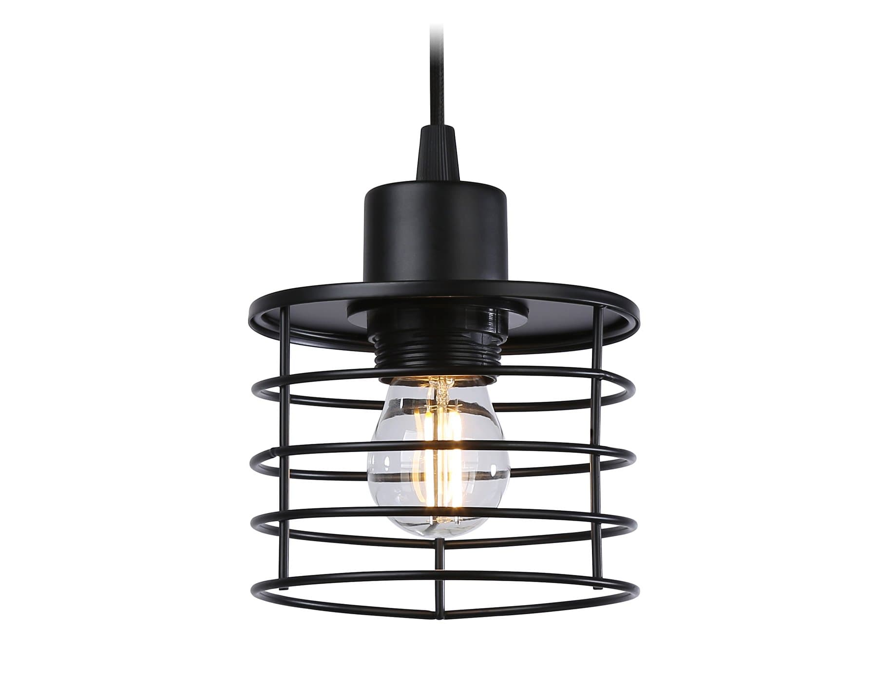 Ambrella Подвесной светильник в стиле лофт TR8068 BK черный E27 max 40W D120*950 — миниатюра 1