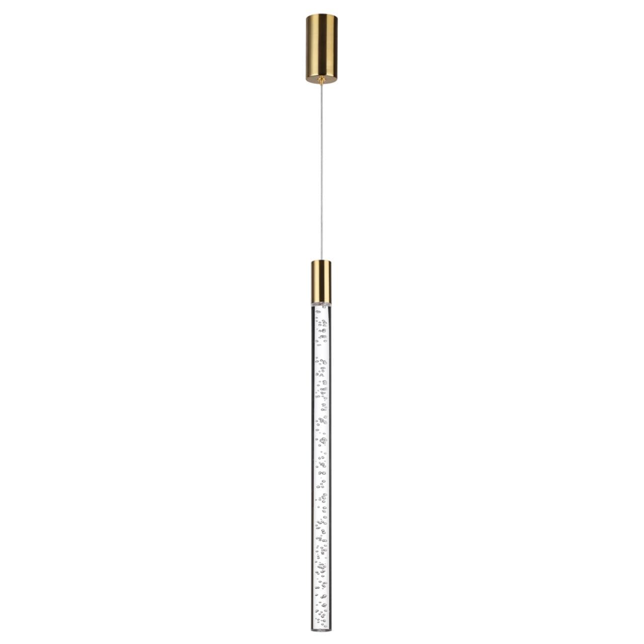 Odeon Light 4369/5L HIGHTECH ODL23 107 полированное золото/акрил с пузырьками Подвесной св-к IP20 LED 5W 200Лм 3000K SPARKY — миниатюра 1
