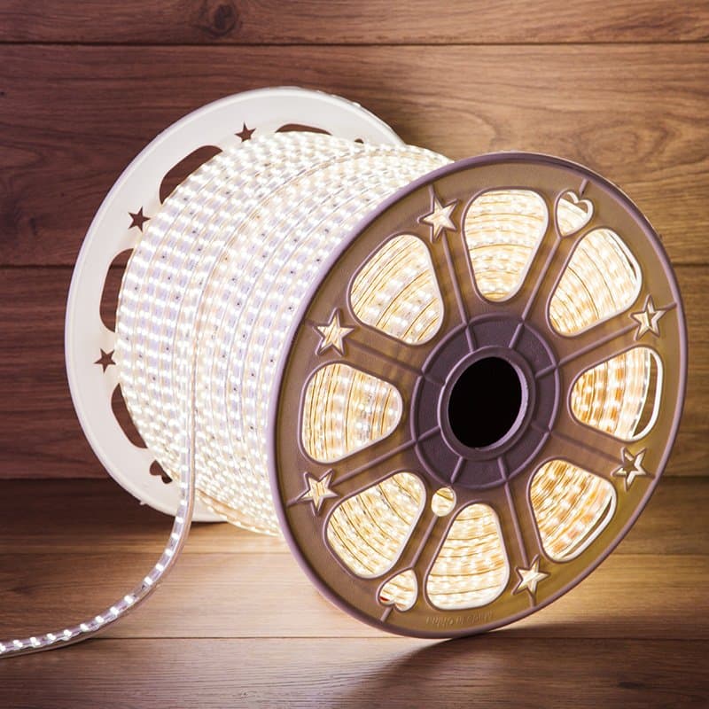 Rexant LED Лента 220В, 6.5x17мм, IP67, SMD 2835, 180 LED/м, Белый, 100м 142-201