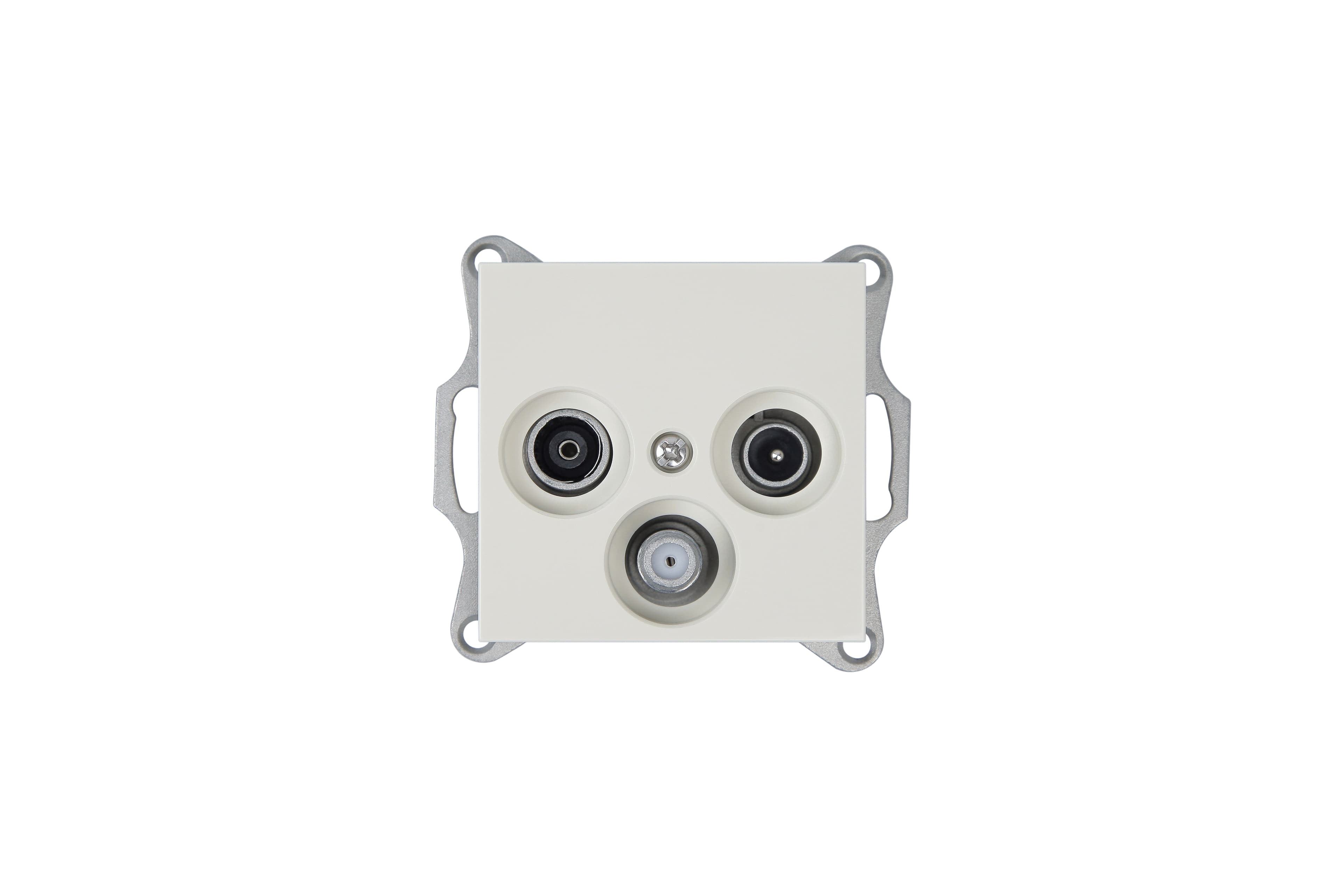 Jasmart G Слоновая кость Розетка TV+FM+SAT Φ9.5mm проходная