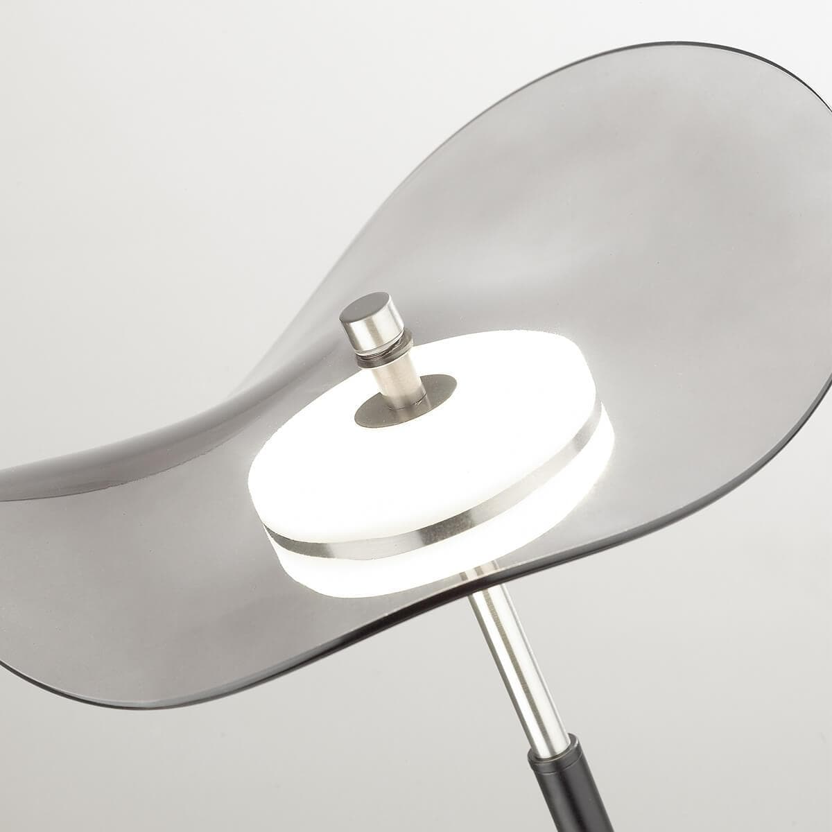 Odeon Light 4858/10TL L-VISION ODL_EX21 никель/дымчатый/стекло Настольная лампа LED 1*13W 4000K FLUENT — миниатюра 4