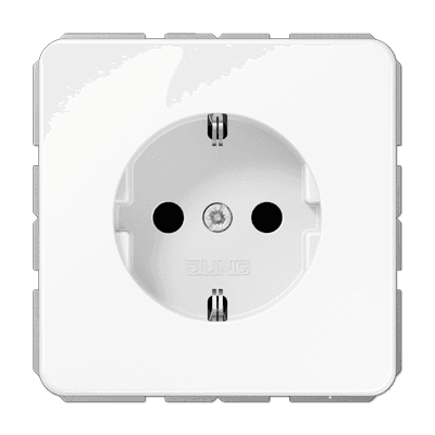 JUNG SCHUKO®-розетка 16 A / 250 B ~  с защитой от детей, белая CD1521KIWW