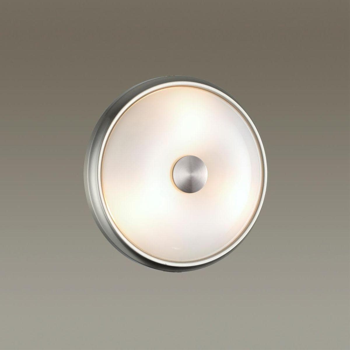 Odeon Light 4957/2 WALLI ODL22 511 мат.никель/металл/белый/стекло Настенно-потолочн.светильн. E14 2*40W PELOW — миниатюра 4