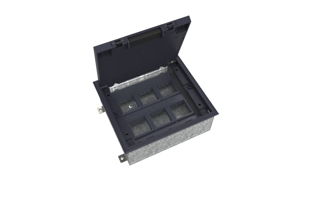 Systeme Elecrtic MultiDesk Люк на 12 модулей IP40 для бетонных полов с монтажной коробкой, тип MDK10 — миниатюра 1