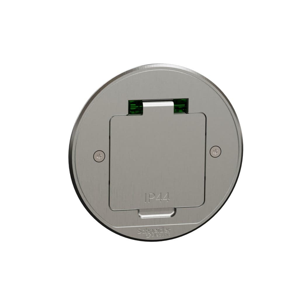 SE US+ Люк круглый размер XS с 1 розеткой (2К+З ) металлический IP44 INS52101
