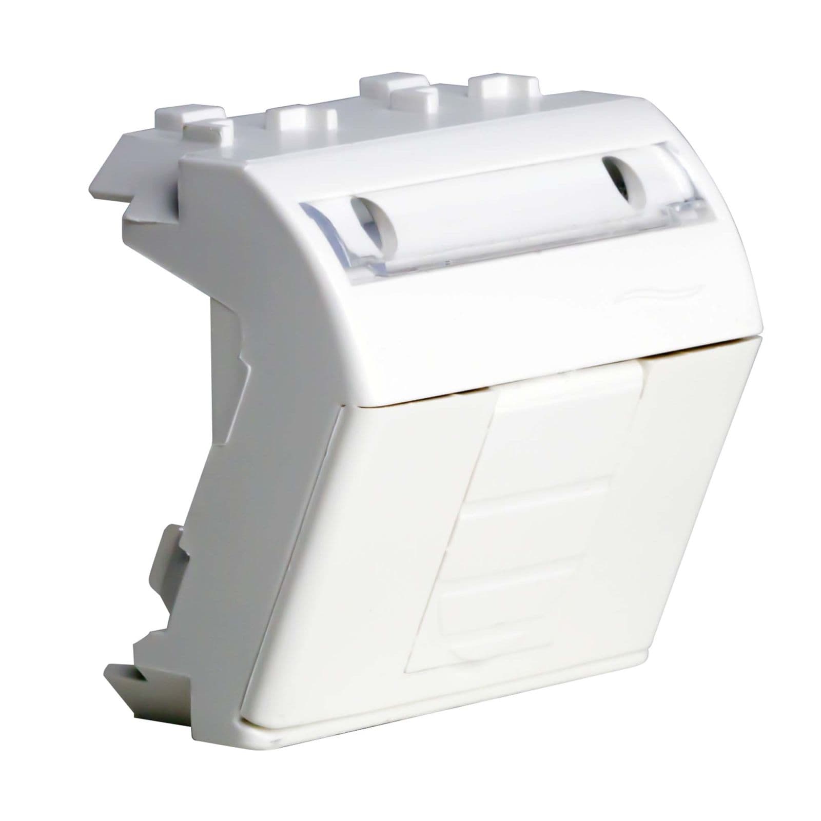 DKC Ком.роз. RJ45 кат.5e, Brava, белая, 2мод — миниатюра 2