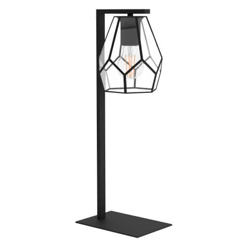Eglo MARDYKE Настольная лампа MARDYKE, 1Х40W, E27, L190, B150, H505, основание: B188, T128, сталь/стекло, ч 43646