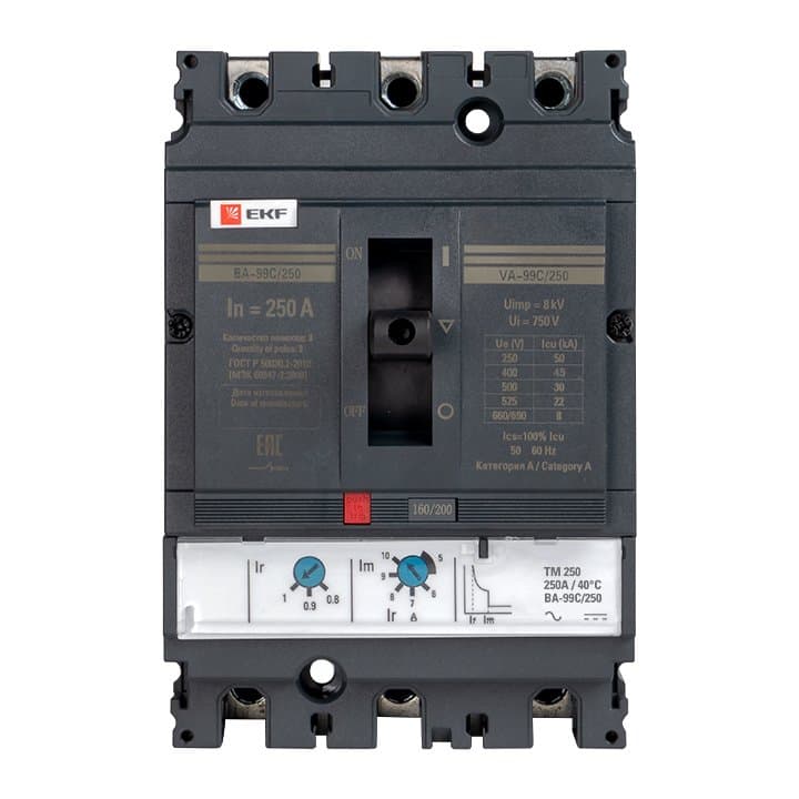 EKF PROxima Автоматический выключатель ВА-99C (Compact NS) 250/250А 3P 45кА — миниатюра 6