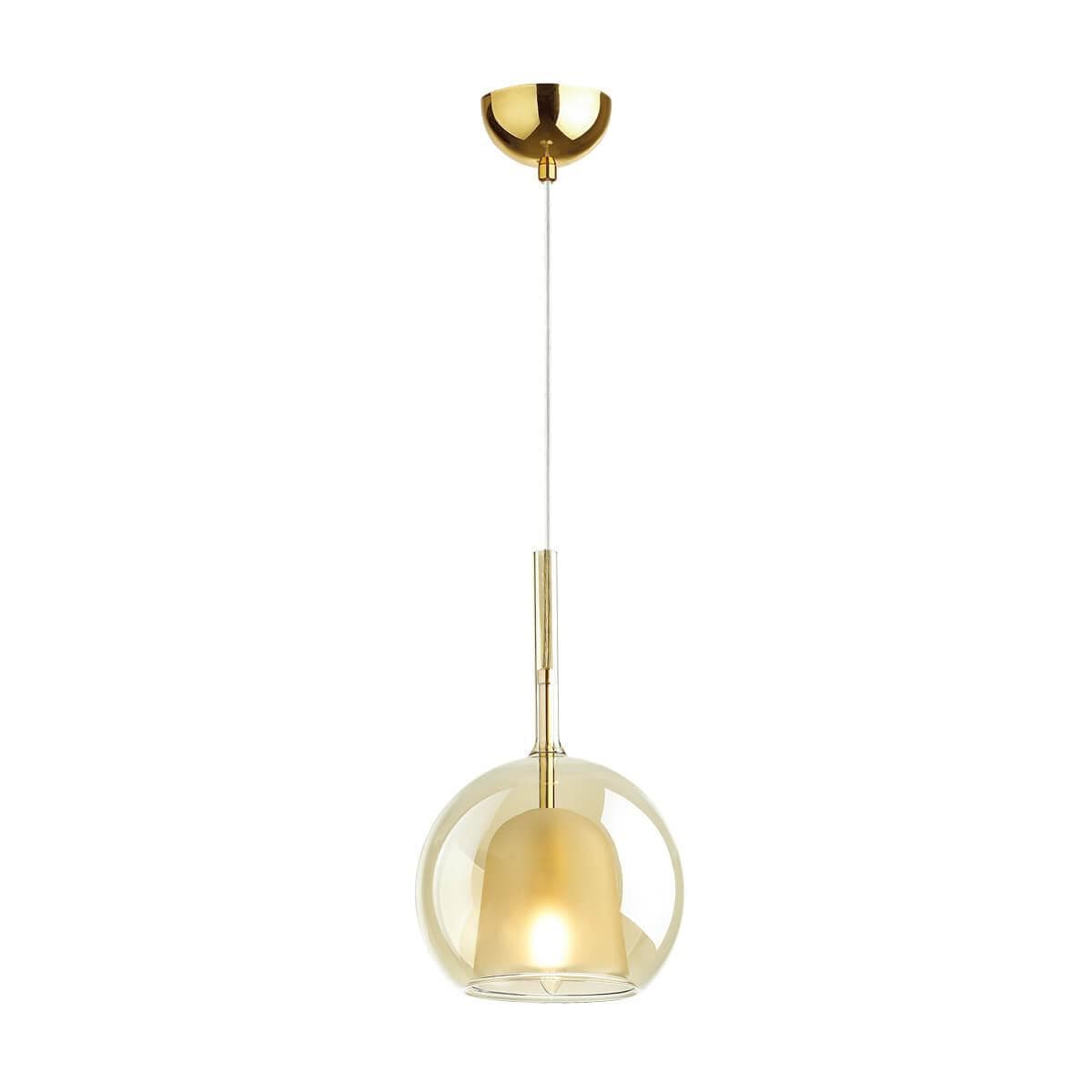 Odeon Light 4697/1 ODL20 376 золотой/янтарный Подвес E14 1*40W LEVA