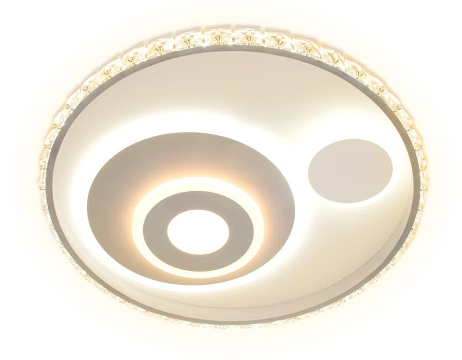 Ambrella Потолочный светодиодный светильник с пультом FA244 WH белый 105W D500*75 (ПДУ РАДИО 2.4)