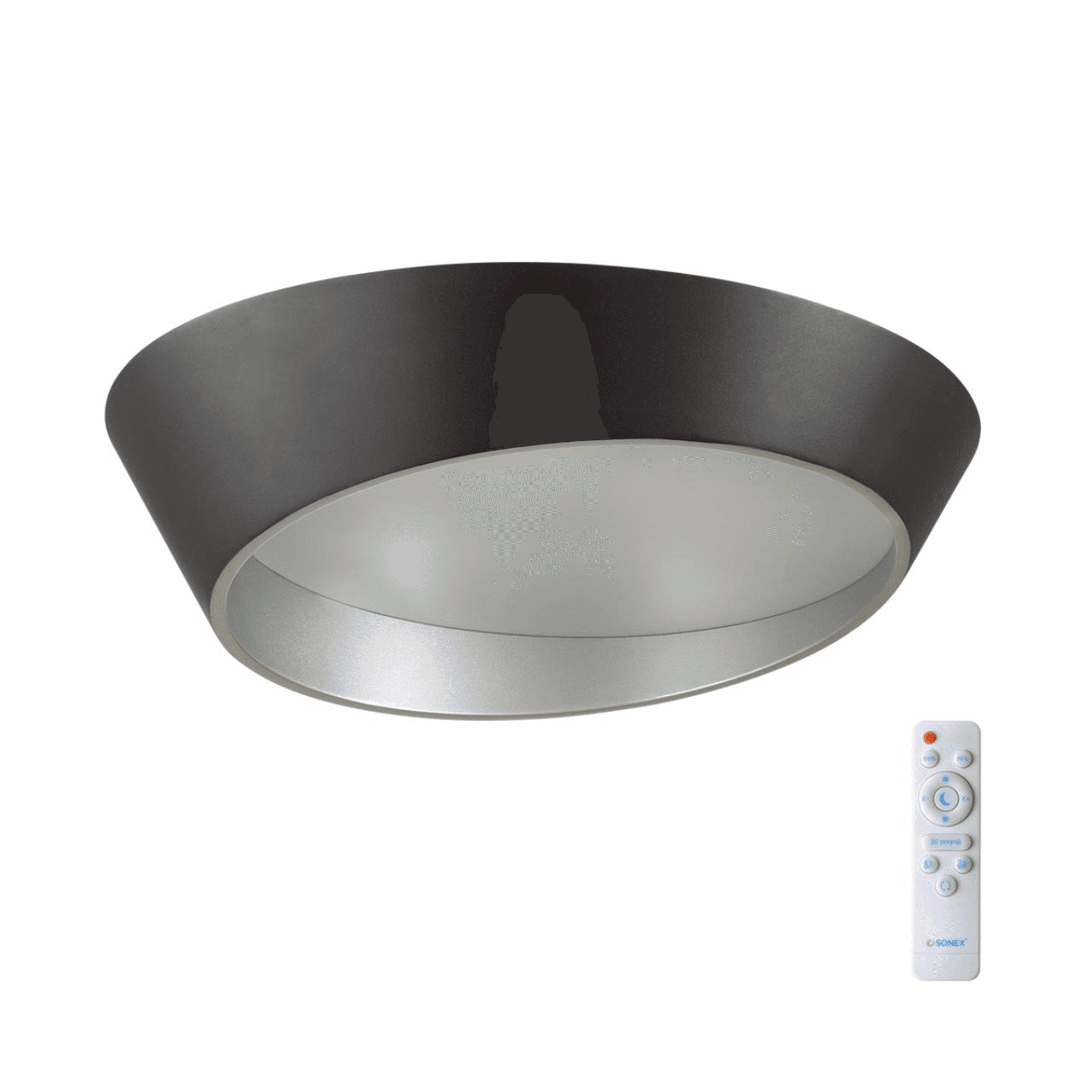 Sonex 7694/60L AVRA LED SN Светильник металл/акрил/белый/черный/серебристый LED 60Вт 3000-6000K D500 IP20 пульт ДУ APEX