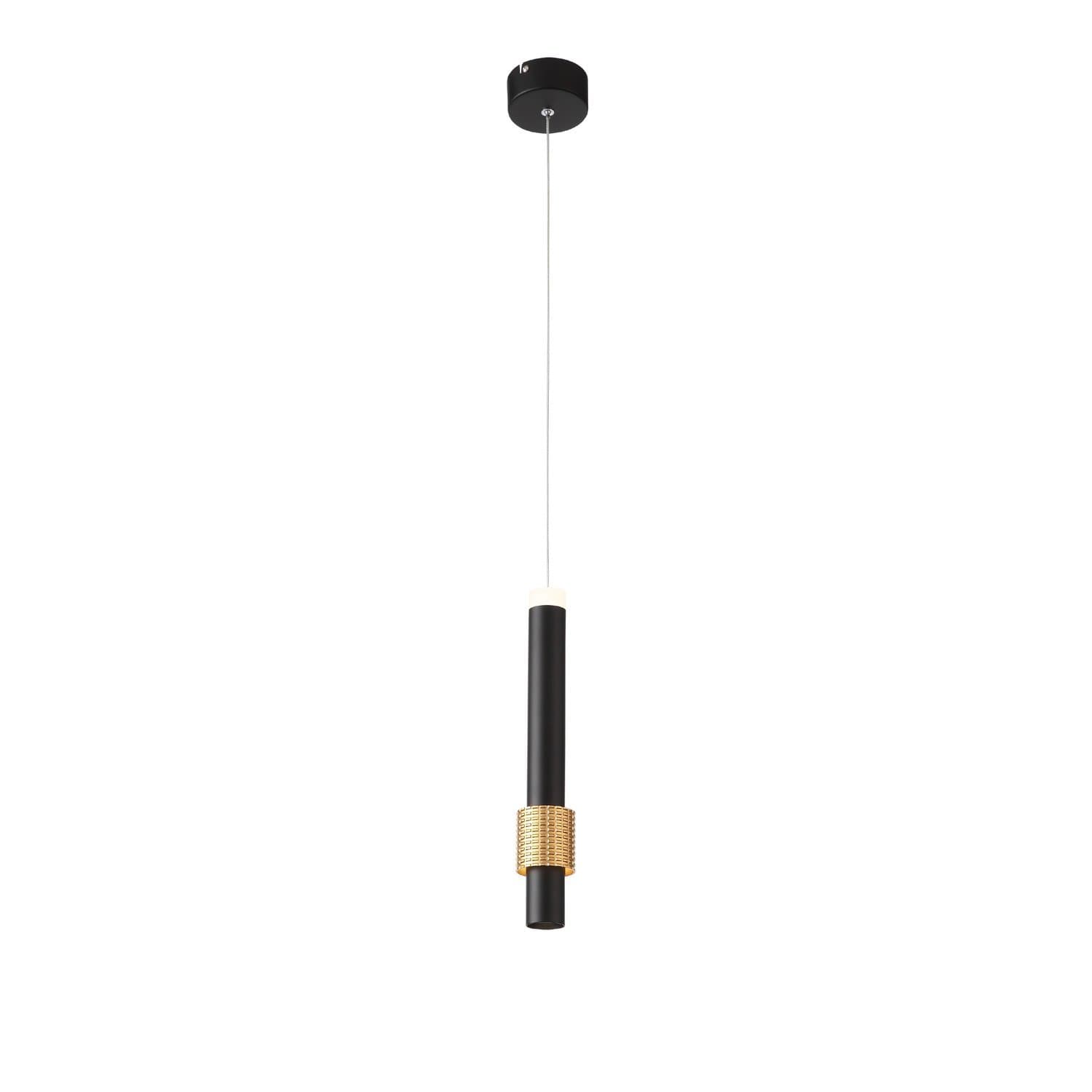 ST Luce SL1591.403.01 Светильник подвесной Черный, Анодированный золотой/Белый LED 1*6W
