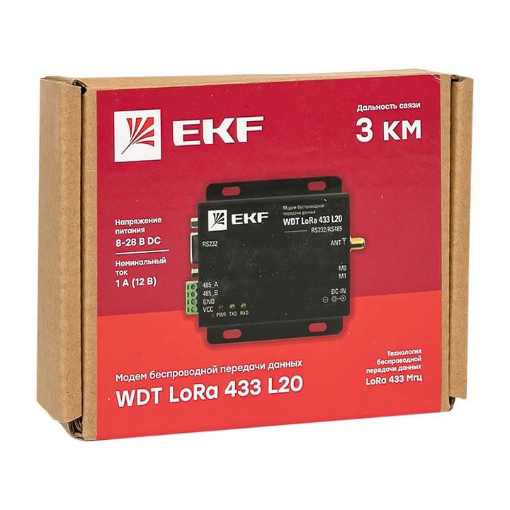 EKF PROxima Модем беспроводной передачи данных WDT LoRa 433 L20 — миниатюра 2