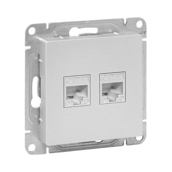 EKF Механизм розетки RJ45 - 2шт, (cat5), алюминий Эпика