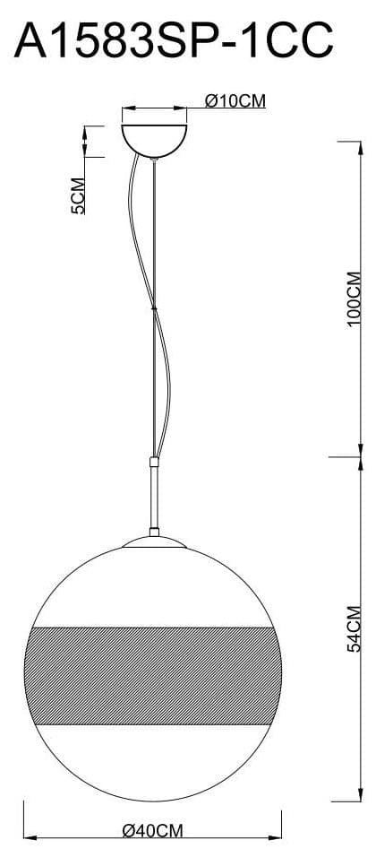 Arte Lamp A1583SP-1CC Подвесы — миниатюра 3