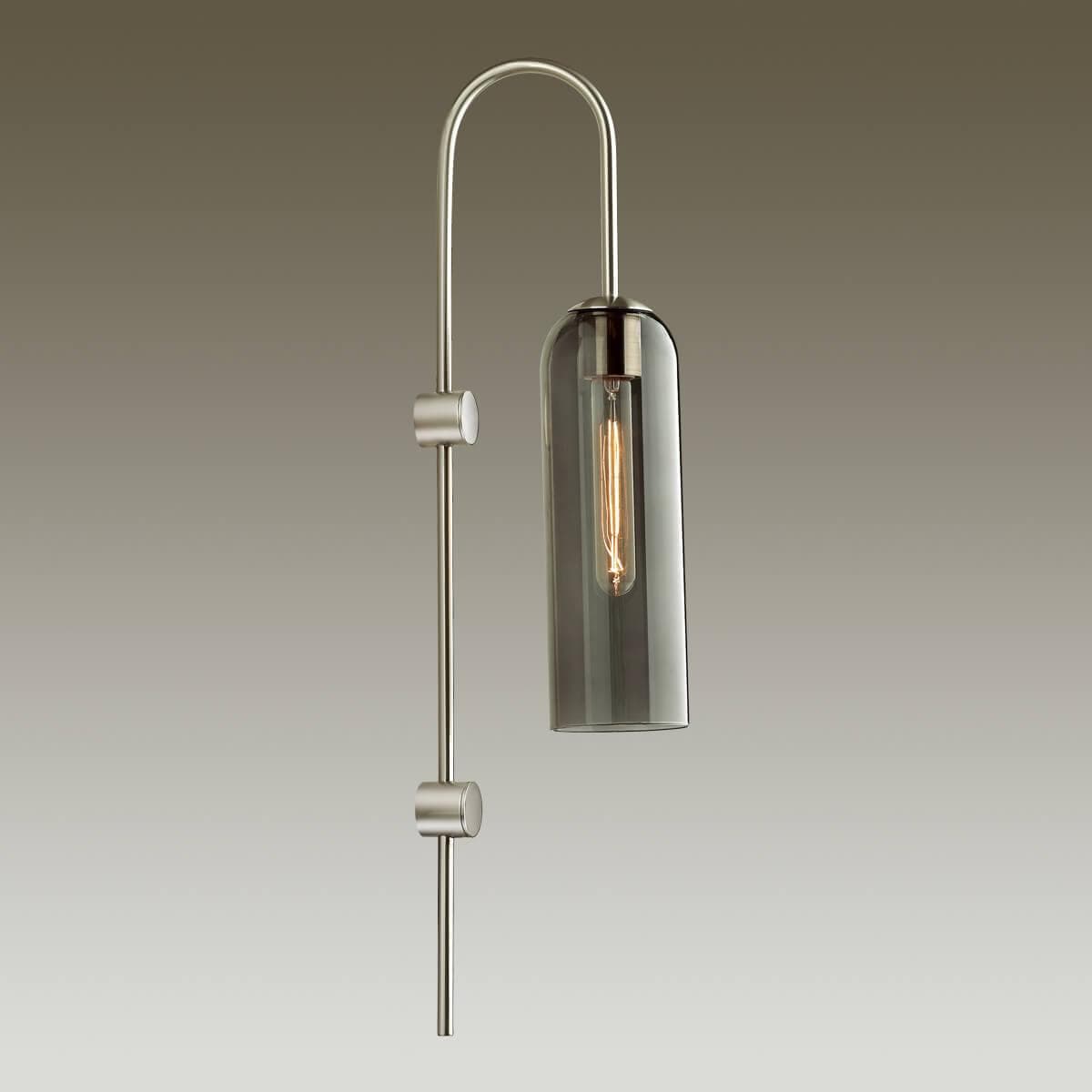 Odeon Light 4805/1W PENDANT ODL21 291 никель/дымчатый Бра E27 1*60W VOSTI — миниатюра 4