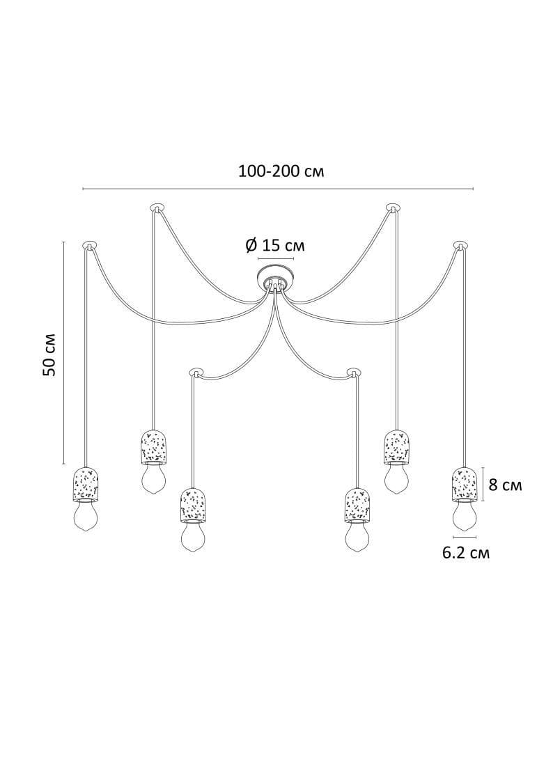 Arte Lamp A4321SP-6GY Люстра подвесная — миниатюра 2