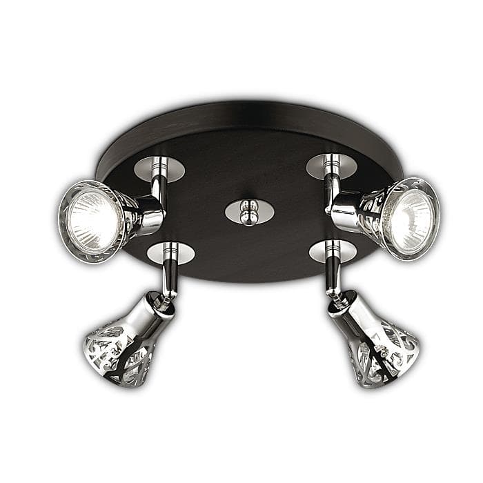 Odeon Light 2612/4C ODL14 728 хром/дерево Подсветка с выкл  GU10 4*50W 220V Bierzo