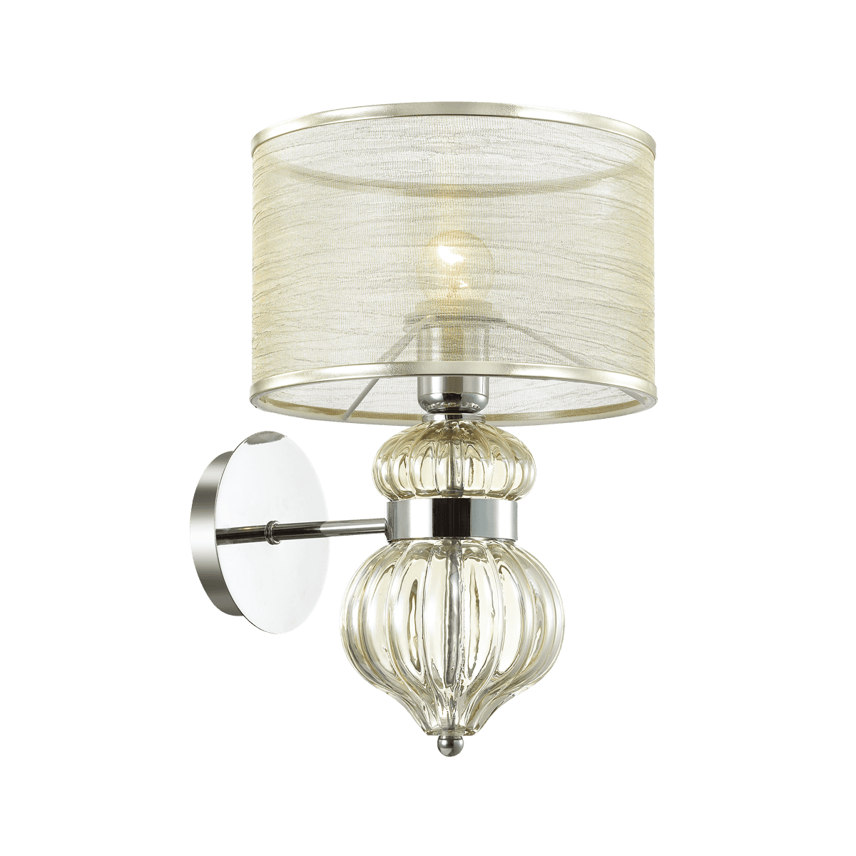 Odeon Light 4687/1W ODL20 501 хром/"шампань"/бежевый  Бра E27 1*40W 220V LILIT — миниатюра 2