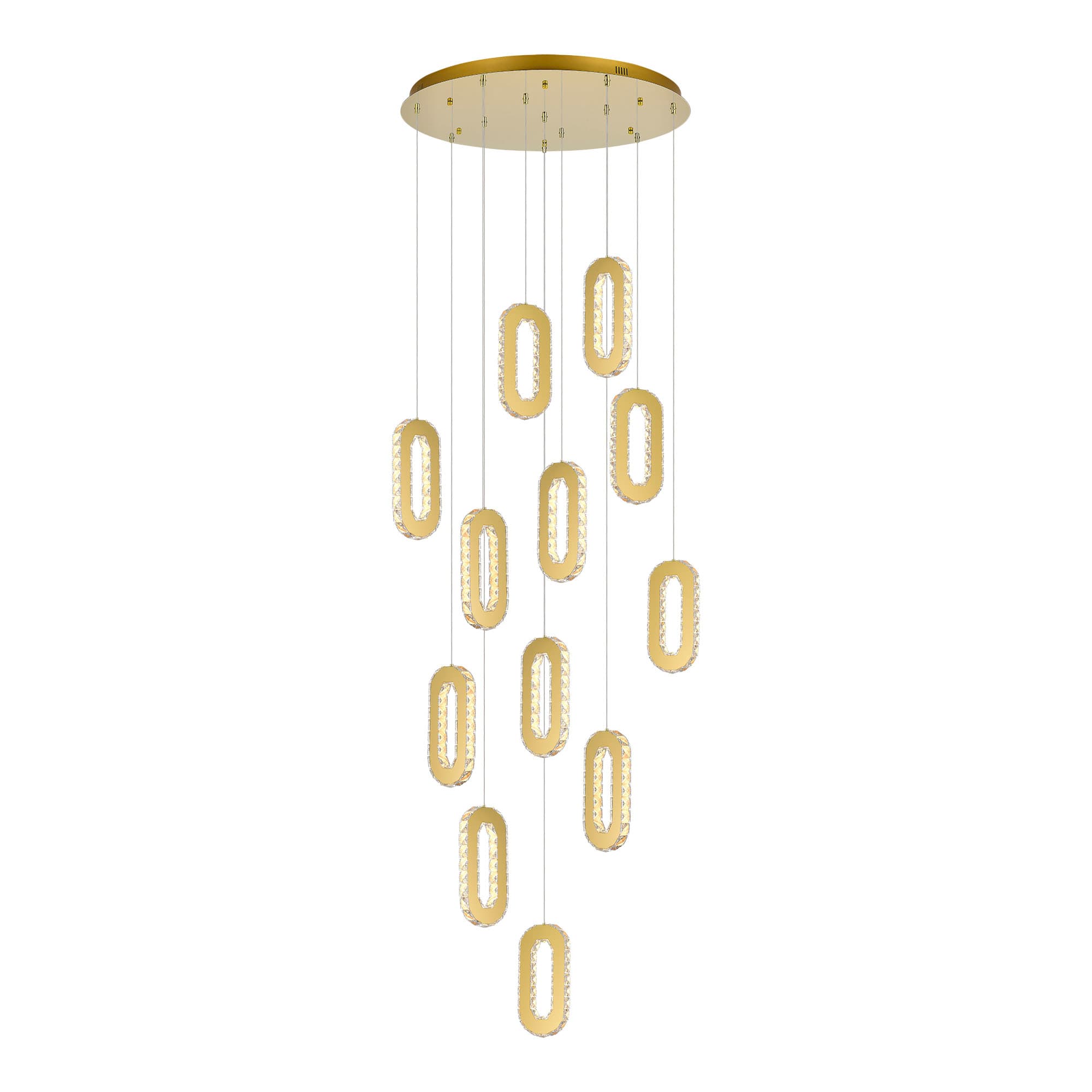 ST LUCE SL6506.203.12 Светильник подвесной Золотистый/Золотистый, Прозрачный LED 12*9W 3000K