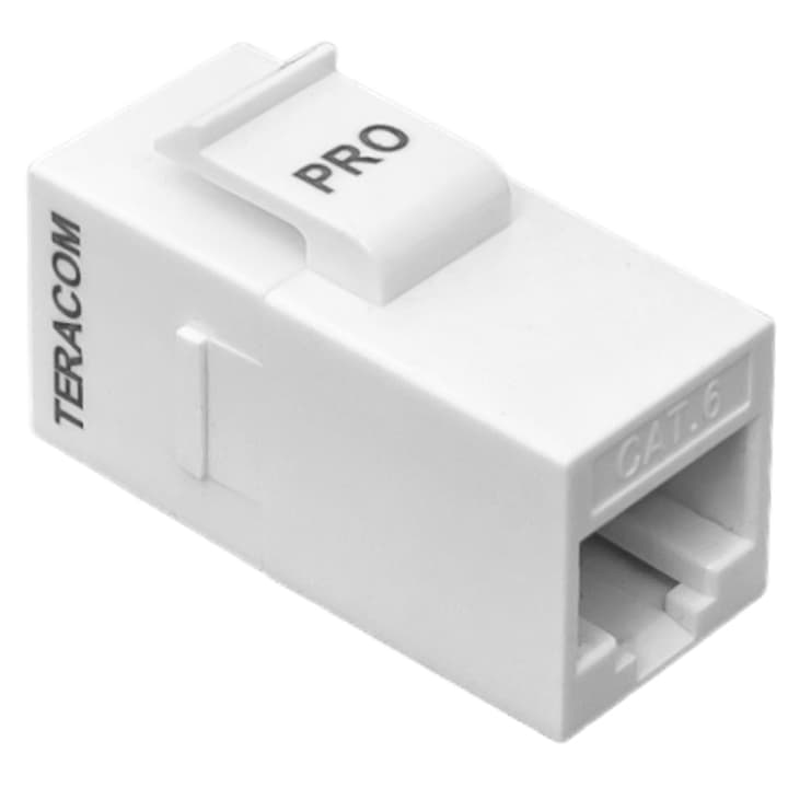 EKF TeraLINK PRO Адаптер проходной TeraLINK PRO Cat.6 неэкранированный RJ45-RJ45 тип Keystone белый — миниатюра 2