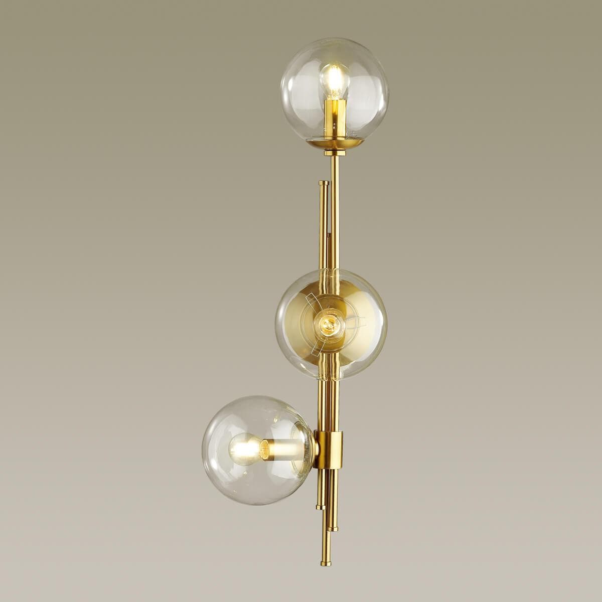Odeon Light 4799/3W PENDANT ODL21 293 бронзовый/прозрачный Бра с выкл. E14 3*60W BRAZERI — миниатюра 3