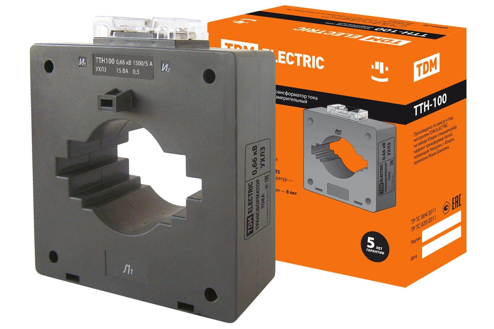 TDM Трансформатор тока измерительный ТТН 100/1500/5-15VA/0,5-Р SQ1101-1140