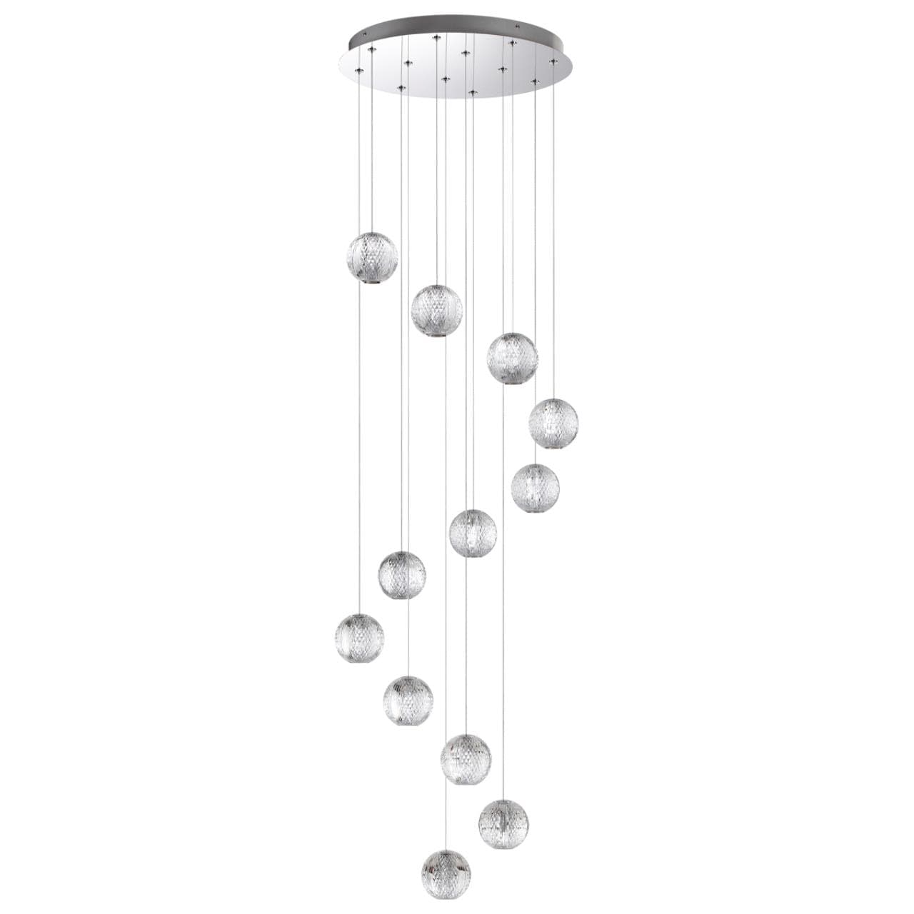 Odeon Light 5007/56L L-VISION ODL24 хром/металл/акрил Люстра LED 56W 4000K 4711лм CRYSTAL