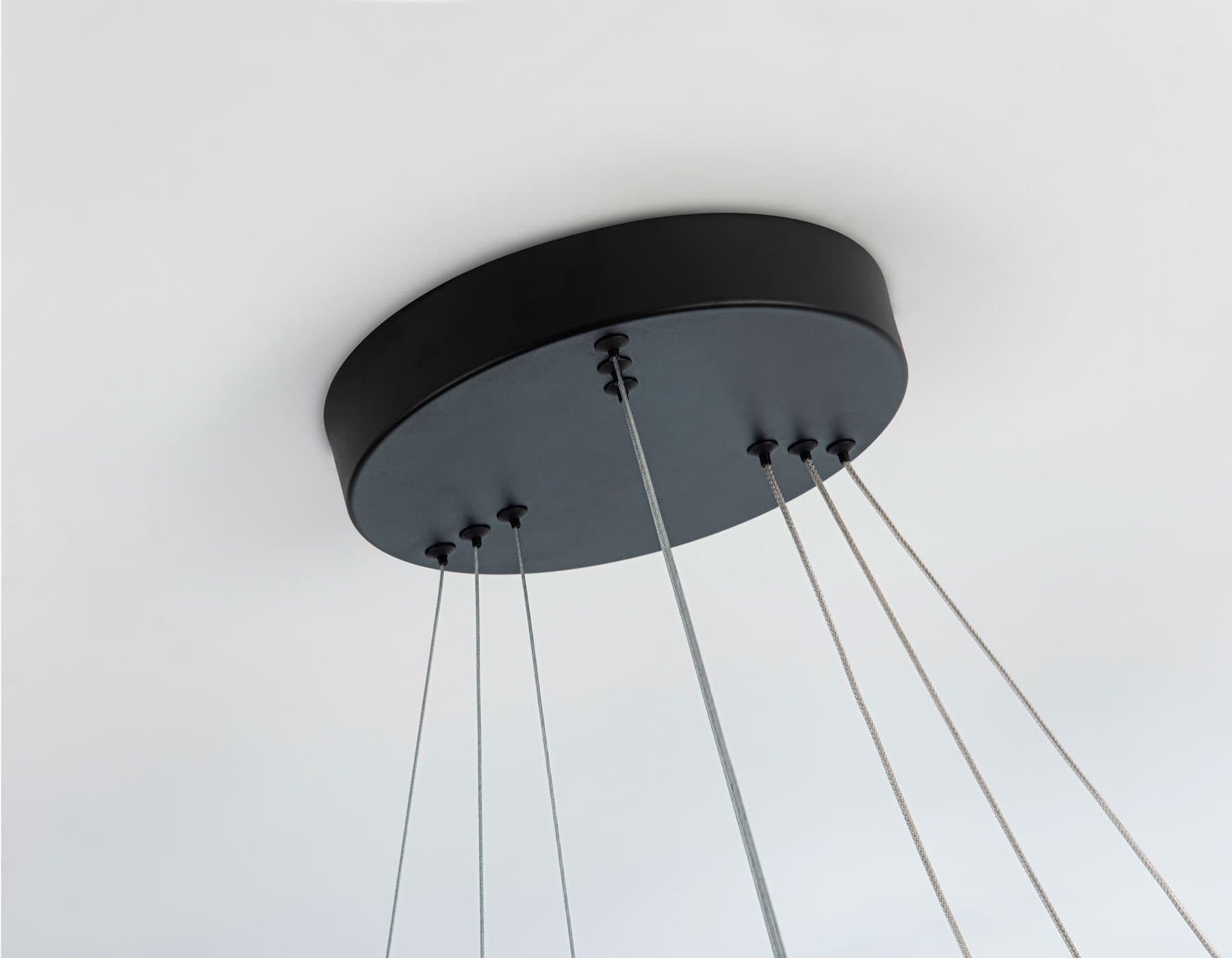 Ambrella Светильник подвесной светодиодный FL5888/3 BK черный 90W 3000K/4200K/6400K D800/600/400*1200 (без ПДУ) — миниатюра 9