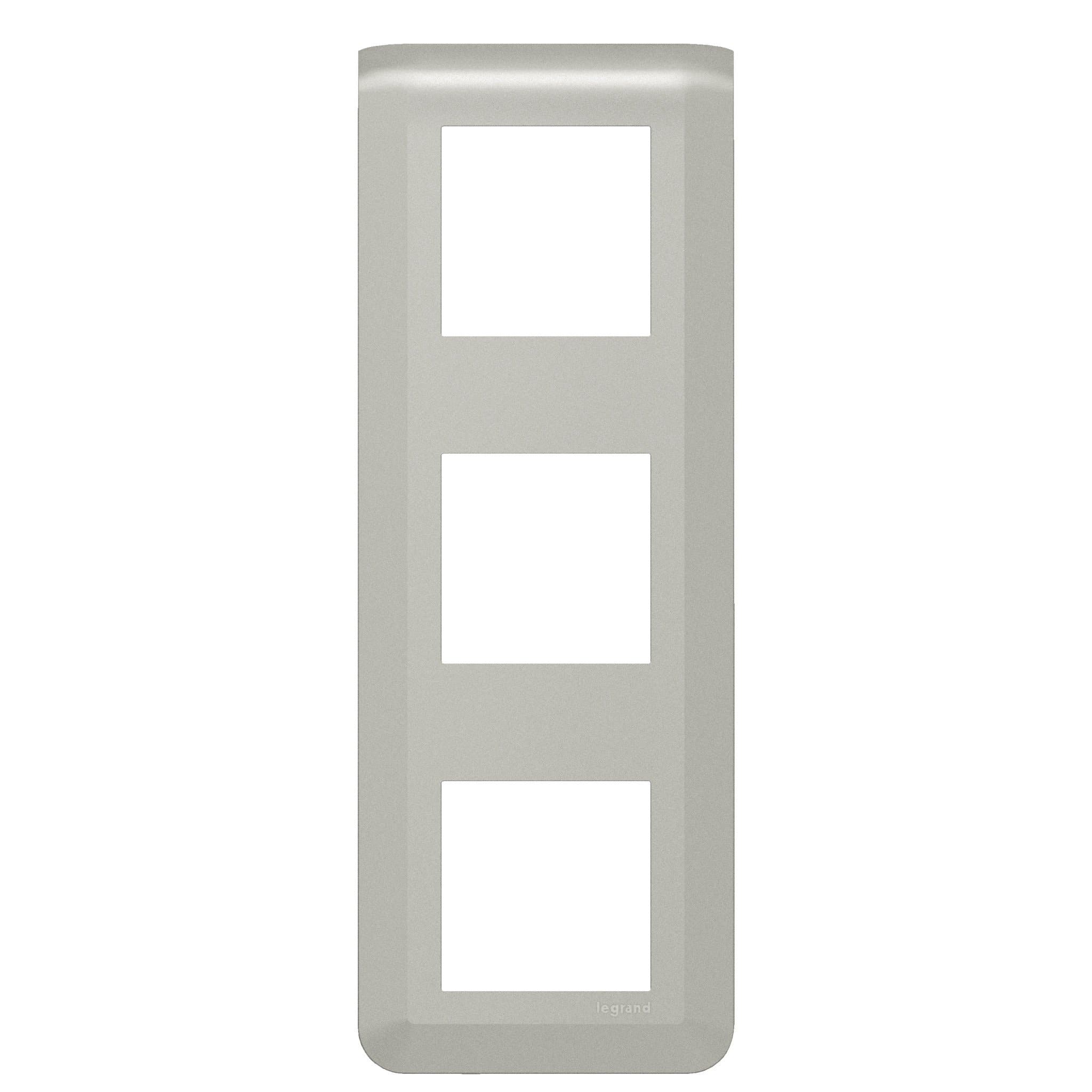 Legrand Mosaiс Рамка - Программа Mosaic - 3х2 модуля - вертикальная - алюминий 079323L — миниатюра 1