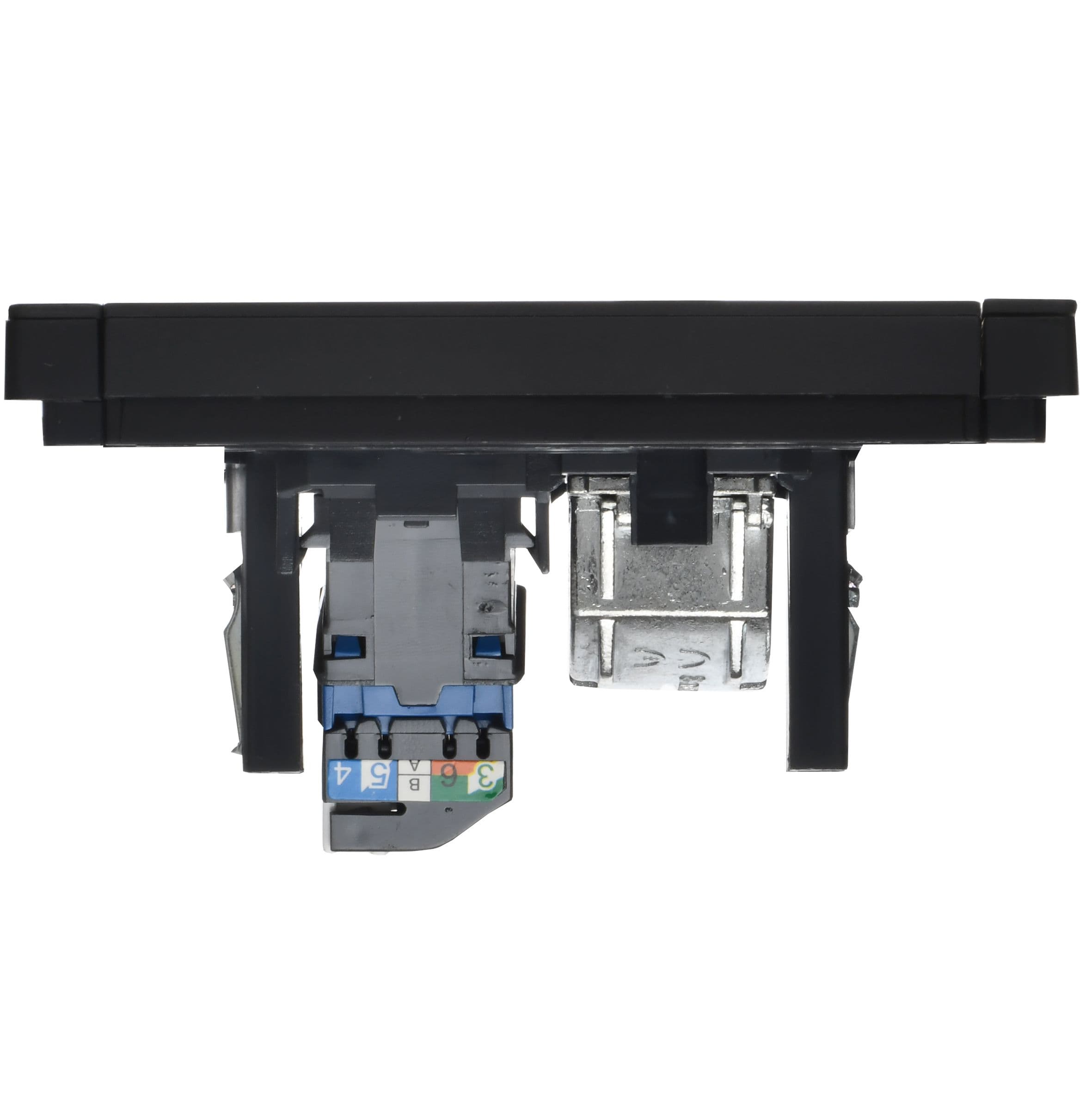 IEK FORTE&PIANO Металл Черный Розетка комп. 2-ая RJ45 кат.6 FP134M — миниатюра 5