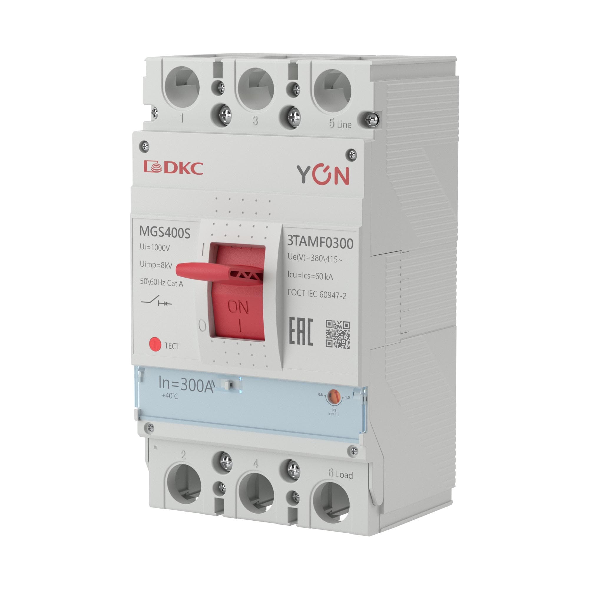 DKC Авт. выкл. YON MGS400 3P 240-300A 60kA — миниатюра 1