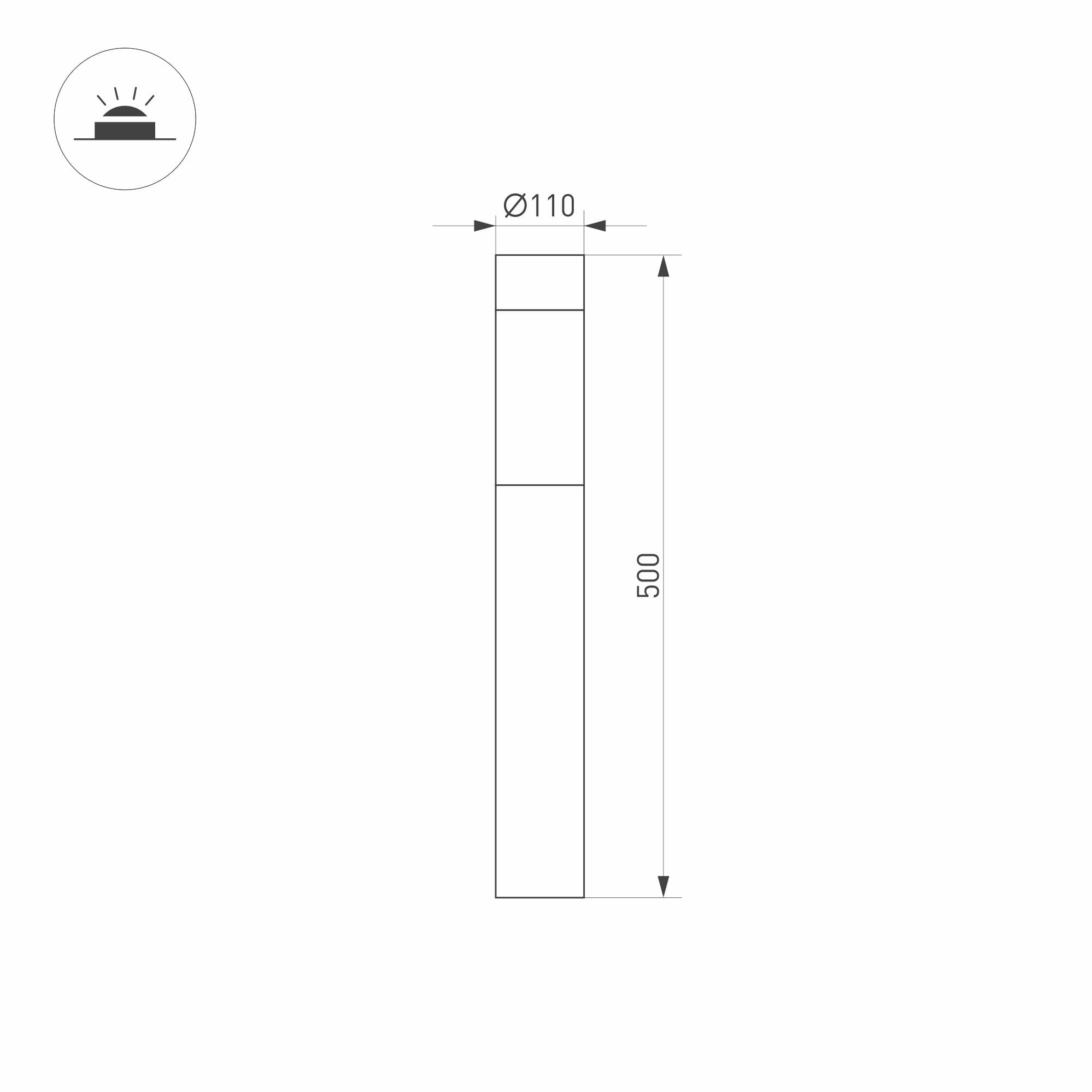 Arlight Светильник LGD-STEM-BOLL-H500-10W Warm3000 (GR, 185 deg, 230V) (IP65 Металл, 3 года) 029966 — миниатюра 3